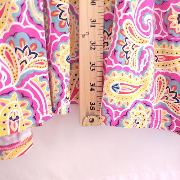 Boden Dress 6P Paisely Pink, Yellow Faux Wrap Evangeline Waist Tie AOP - Picture 7 of 12